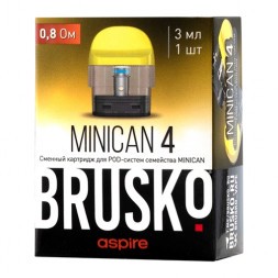 Сменный картридж Brusko - Minican 4 (0.8 Ом, Желтый)