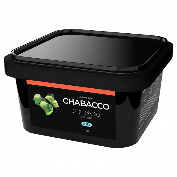 Смесь Chabacco MEDIUM - Green Apple (Зелёное Яблоко, 200 грамм) купить в Кемерове