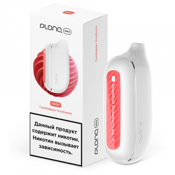 PLONQ MAX - Грейпфрут Клубника (6000 затяжек) купить в Кемерове