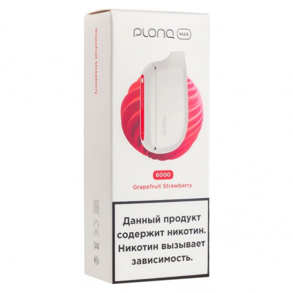 PLONQ MAX - Грейпфрут Клубника (6000 затяжек) купить в Кемерове
