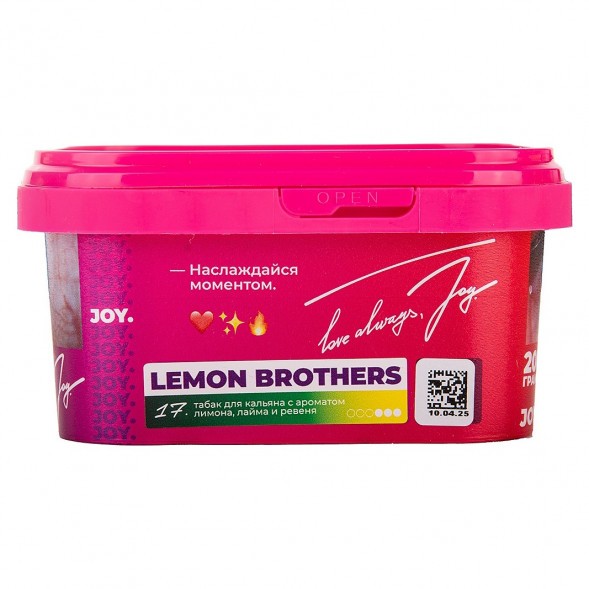 Табак Joy - Lemon Brothers (Лимон, Лайм и Ревень, 200 грамм) купить в Кемерове