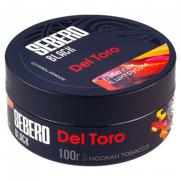 Табак Sebero Black - Del Toro (Бабл гам с Цитрусом, 100 грамм) купить в Кемерове