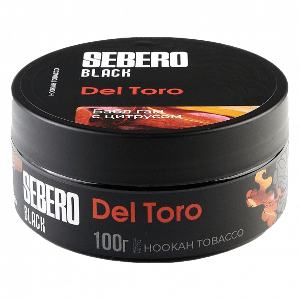 Табак Sebero Black - Del Toro (Бабл гам с Цитрусом, 100 грамм) купить в Кемерове