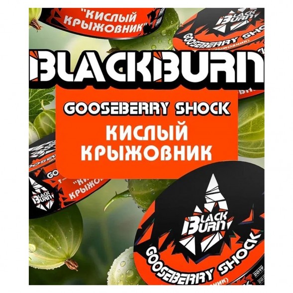 Табак BlackBurn - Gooseberry Shock (Кислый Крыжовник, 100 грамм) купить в Кемерове