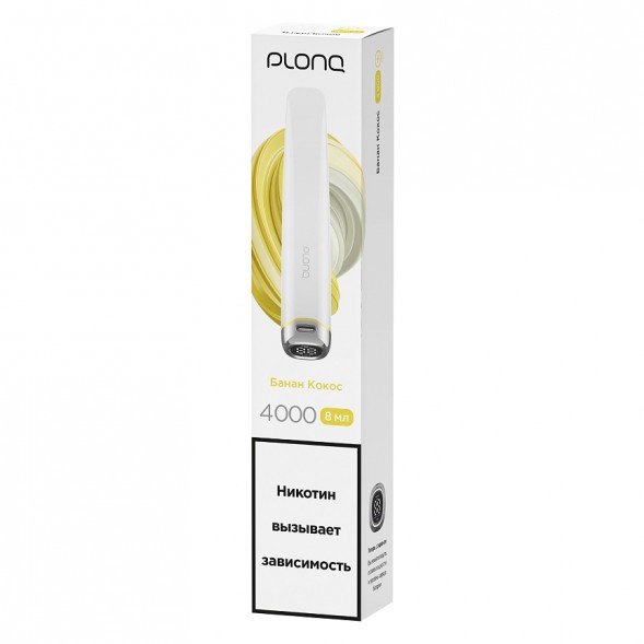 PLONQ PLUS PRO - Банан Кокос (Banana Coconut, 4000 затяжек) купить в Кемерове