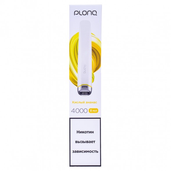 PLONQ PLUS PRO - Кислый Ананас (Sour Pineapple, 4000 затяжек) купить в Кемерове