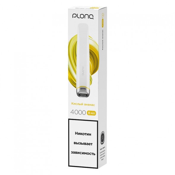 PLONQ PLUS PRO - Кислый Ананас (Sour Pineapple, 4000 затяжек) купить в Кемерове